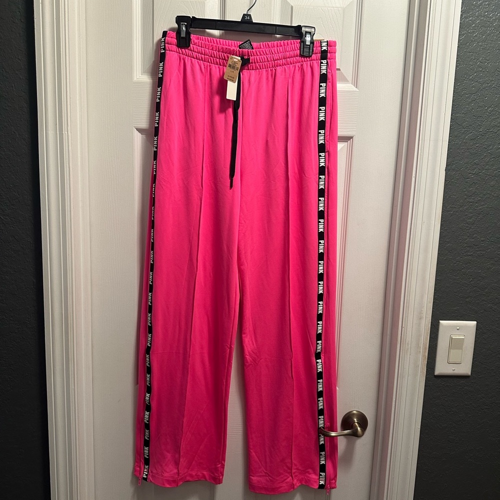 Pink wide leg jogger L